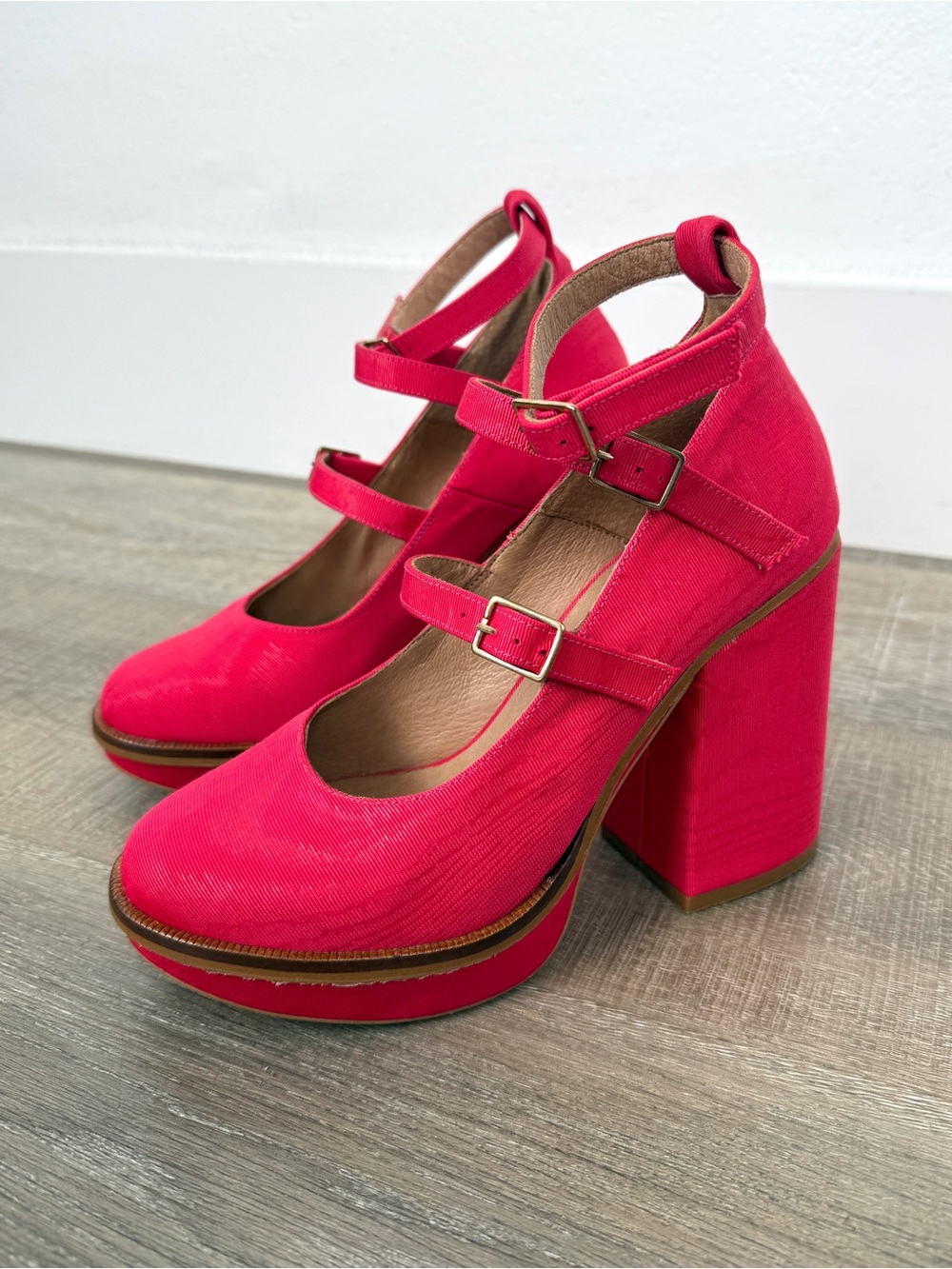 Free People Size 6 US / EU 36 Pink Perfect Platform Mary Jane Heels
